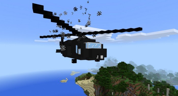 Flying vehicle in Minecraft