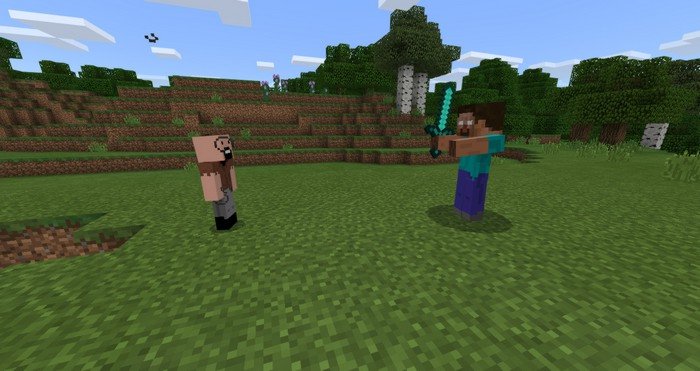 Notch vs Herobrine duel