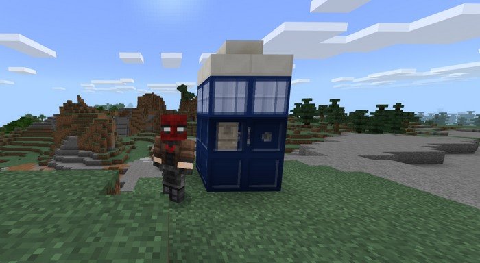 Tardis police box in Minecraft