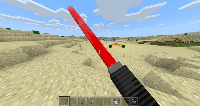 3D red lightsaber