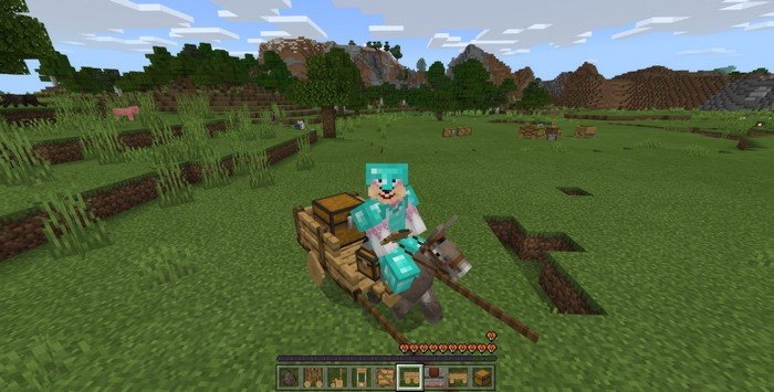 Wooden Wheels addon for Minecraft PE 1.11.4