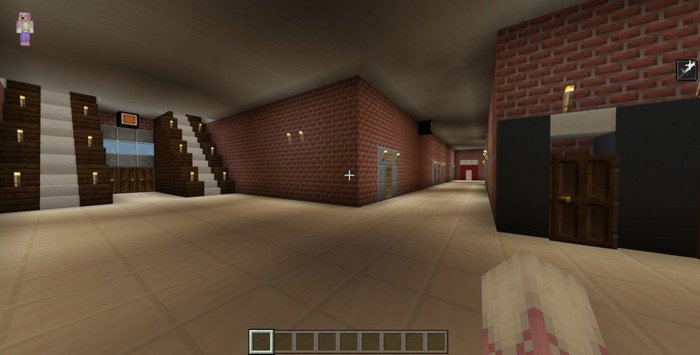 School in Town map for Minecraft PE 1.11.4