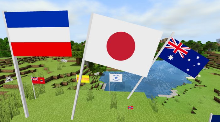 National Flags addon for Minecraft PE 1.16.20