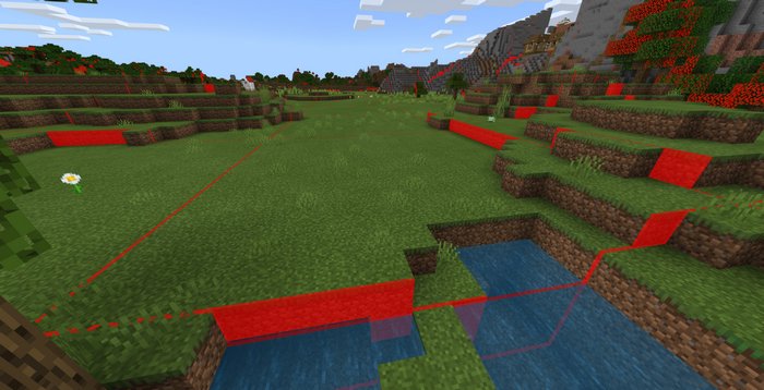 ChunkBounds addon for Minecraft PE 1.16.40