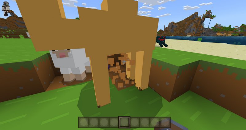 Break blocks to spawn mobs