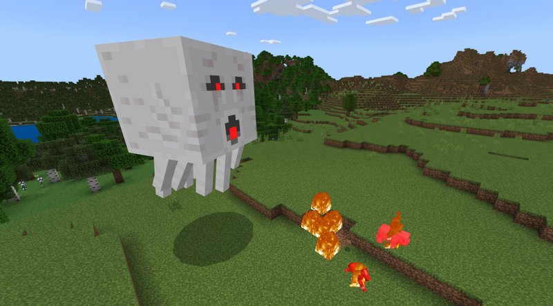 Ghast in the Overworld