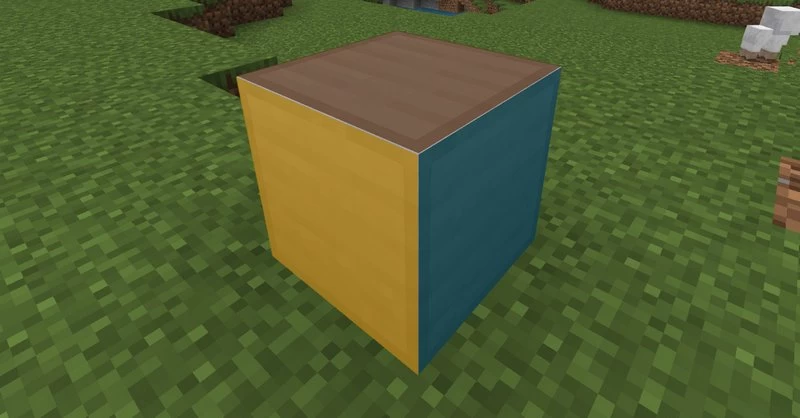 You can paint each side of the block into a different color