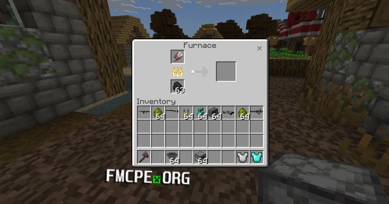 Recycling Shears in Minecraft PE to get an Iron Ingot