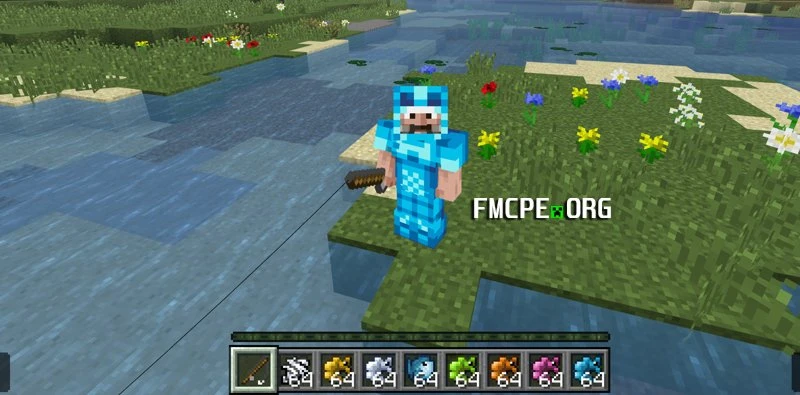 Fishing in a fisherman armor set