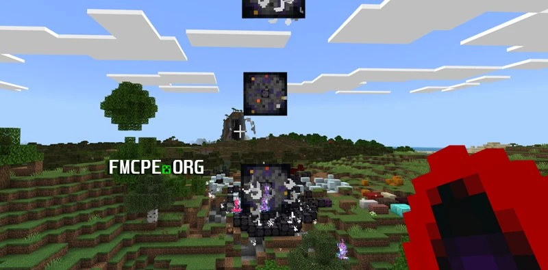 Meteorite falling into the Minecraft world