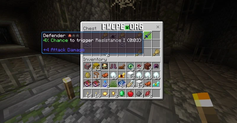 The sword found in one of the dungeons