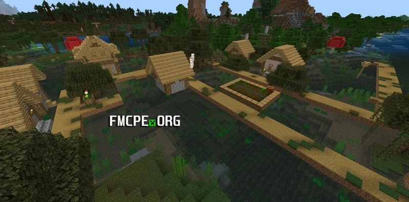 A quickly generated village in MCPE