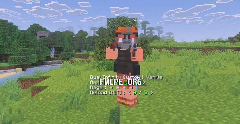 Double pistols, protective vest and a mask