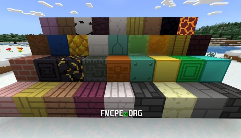 Different block with Bare Bones resource pack on