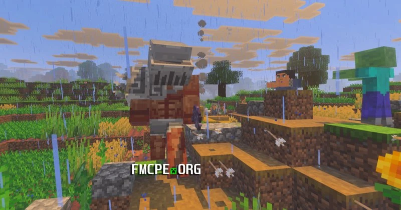 A Boss attacking the village