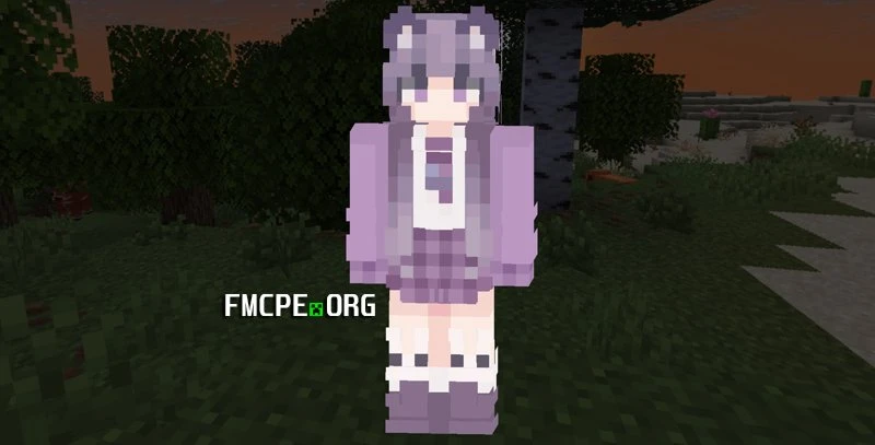 The girl with cat ears skin