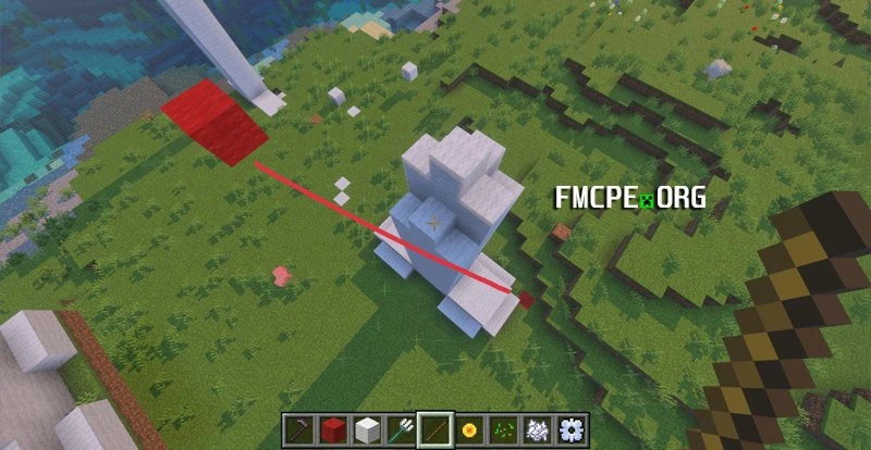 Selecting a structure using a stick