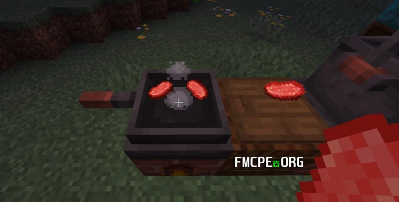 Frying meat on a pan