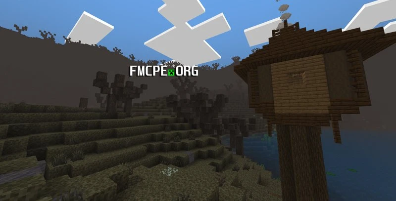 A burned down biome and a lonely hut