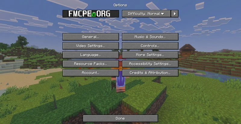 Java Setting in Minecraft PE