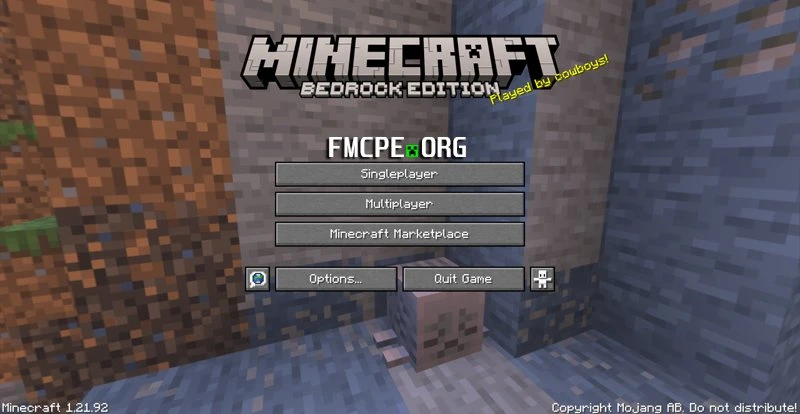 Java UI main menu