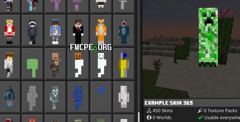 Creeper skin