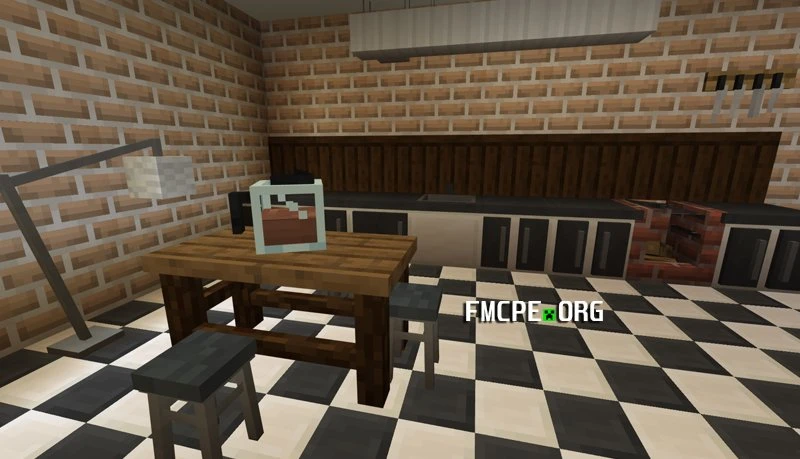 Modern Kitchen made in Minecraft Bedrock