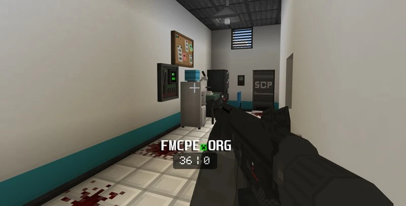 SCP facility built using blocks provided by the addon