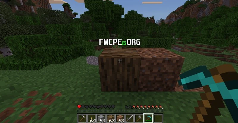 Pickaxe on wood