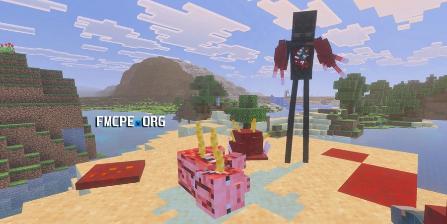 Infected pig and Enderman