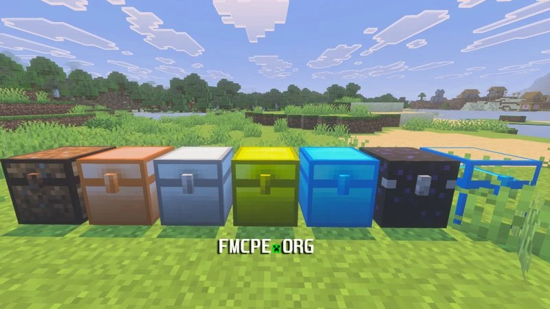 Dirt Chest, Iron Chest, Diamond Chest and others