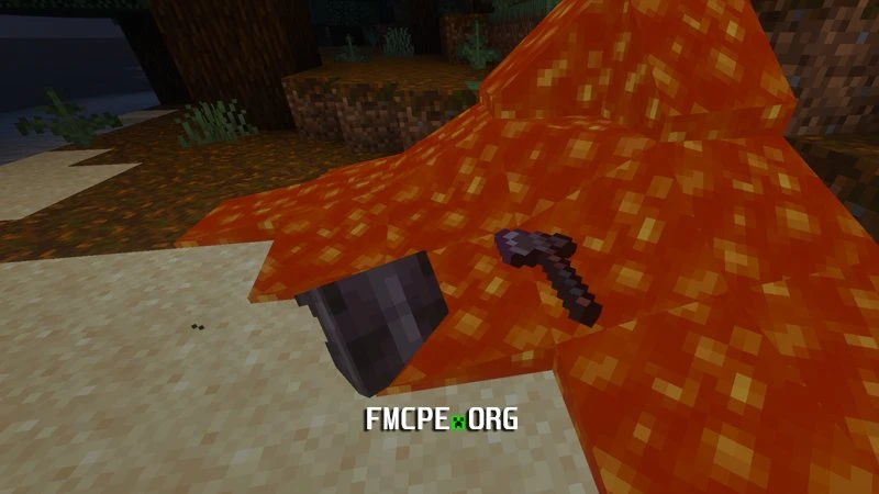 Items floating in lava