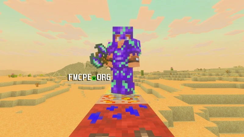 Player wearing a new armor set