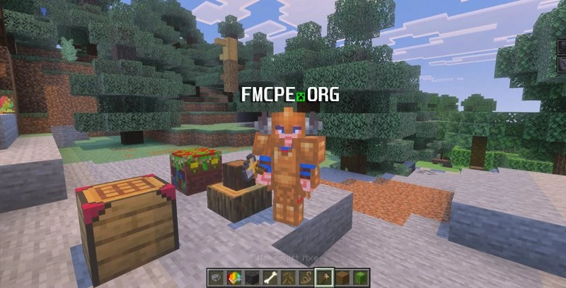 Crafting table and a Copper armor set