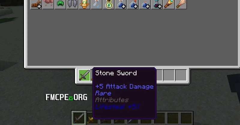 Rare sword with attributes