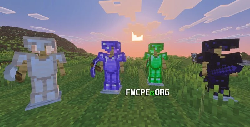 Amethyst, Emerald, Quartz and Obsidian armor sets