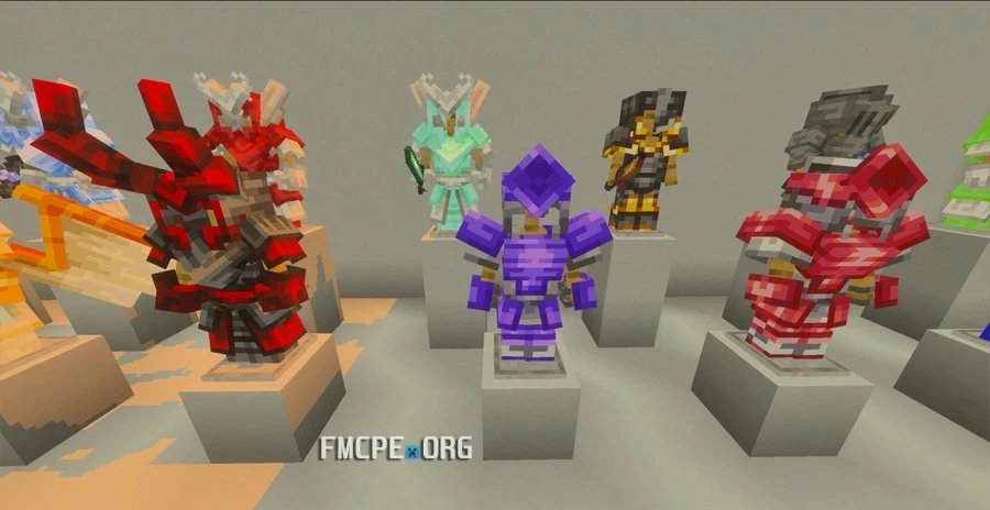 Armor sets made of Opals, Ruby, Jade and other precious stones
