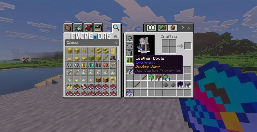 Enchant Leather boots for double jump