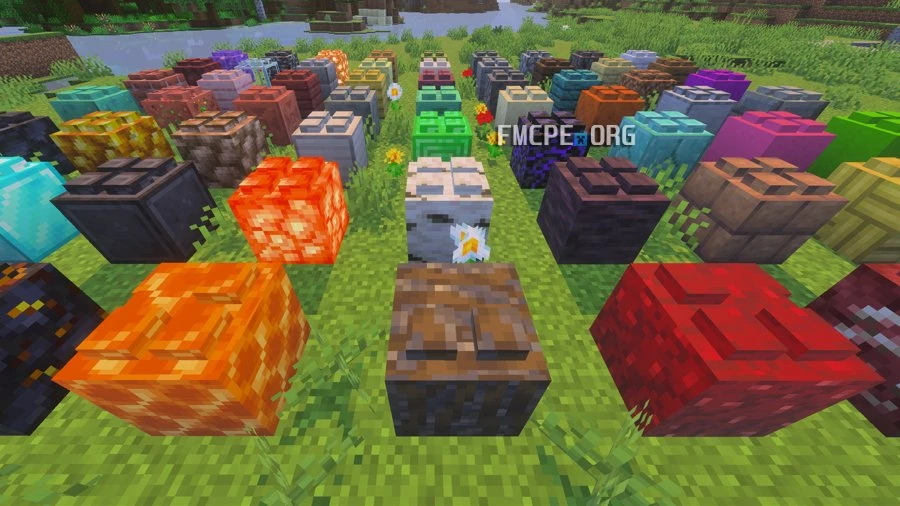 All lego blocks in the addon