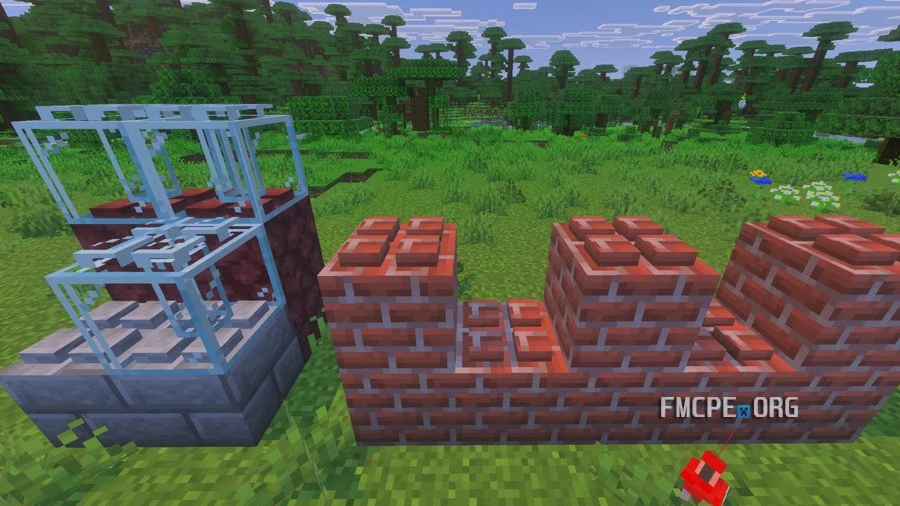 Building with lego in Minecraft
