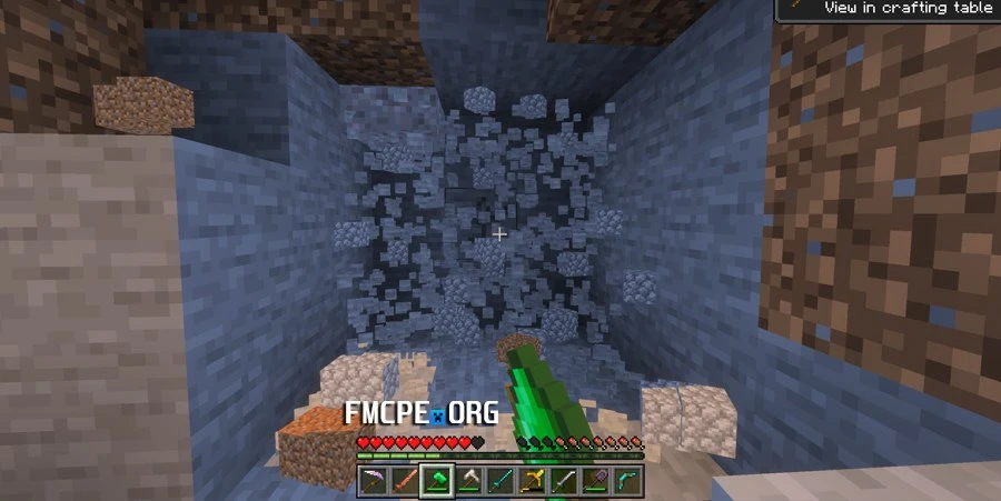 Destroying six blocks of Stone using a Hammer