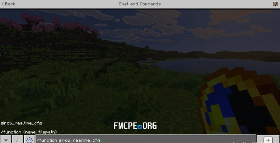 Command to open the configuration menu