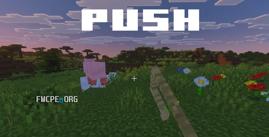 Pushing the sheep away with the crook