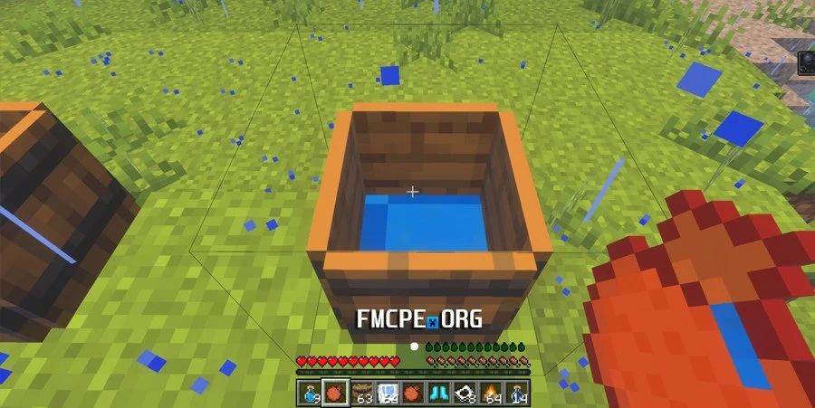 Storing the purified water in barrels