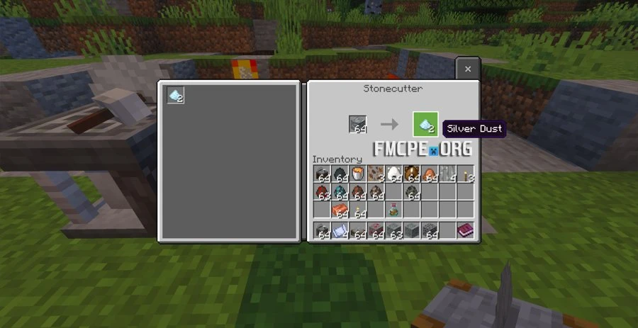 Turning ores into dust on a Stonecutter