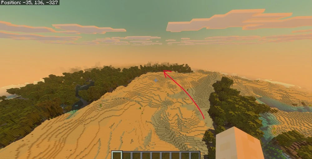 Move across the desert