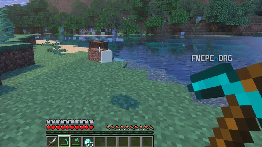 Items float to the character