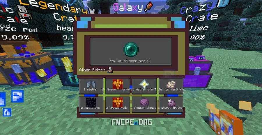 Winning an Ender Pearl from a Crate