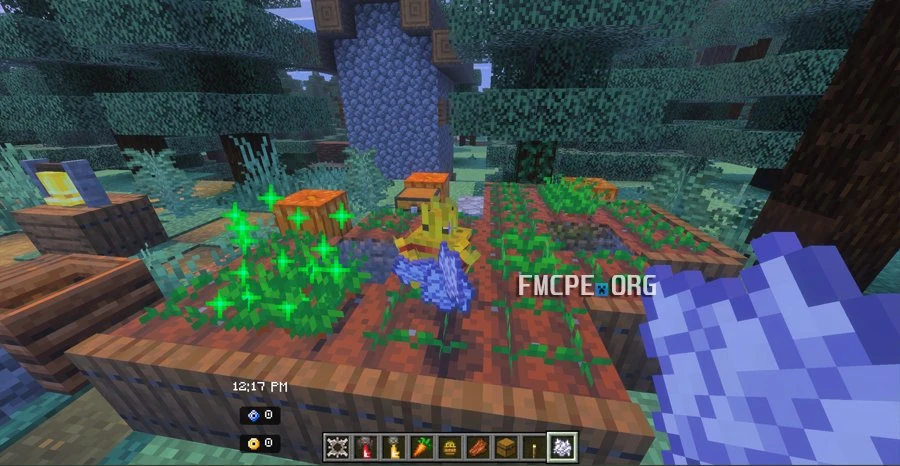 Giving Bone Meal to the Hay Golem