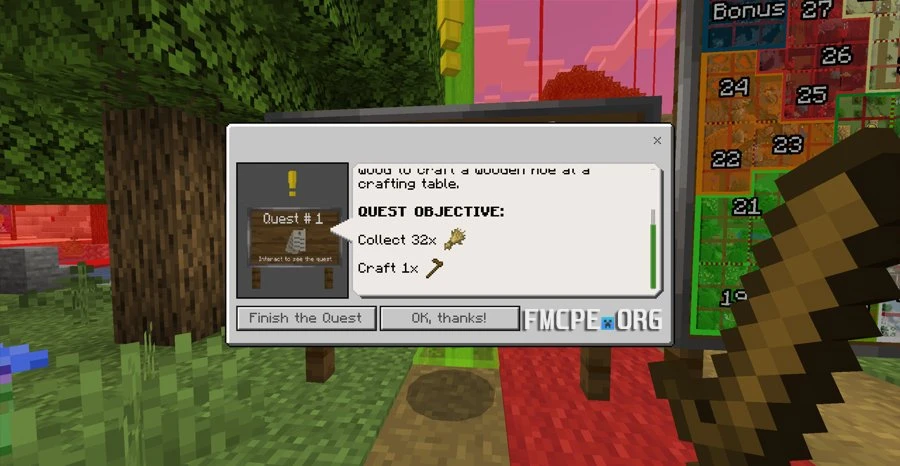 Quest objectives to open a new chunk